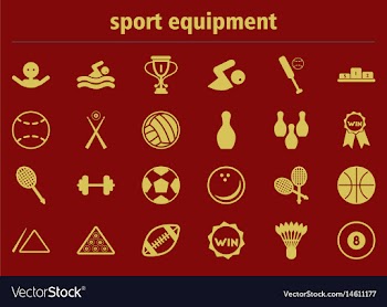 Sport equipment collection vector image
