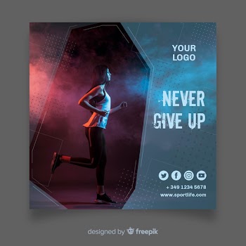 Sport flyer Free Vector