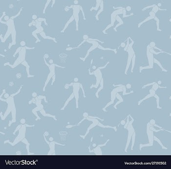 Sport pattern seamless backdrop people sport icon vector image