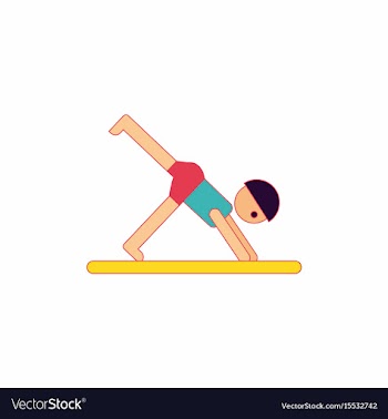 Sport player gymnast boy vector image