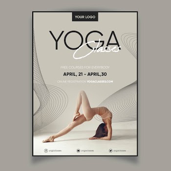 Sport poster design with photo Free Vector