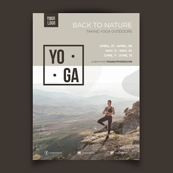 Sport poster style with photo Free Vector