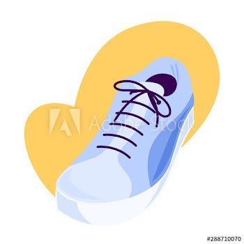 Sport shoe, sneakers with shoelace