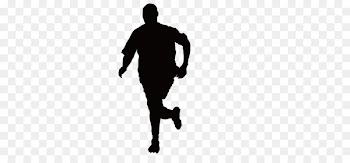Sport Sticker - Running Man Silhouette 