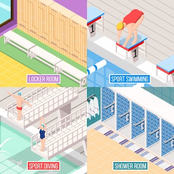 Sport swimming  concept Free Vector