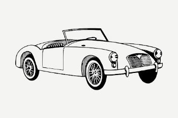 Sports car drawing, vintage vehicle | Free PSD - rawpixel