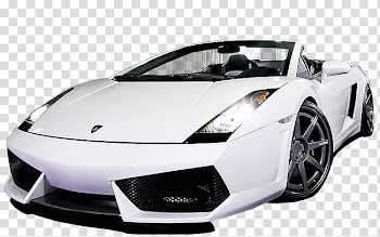Sports car Lamborghini Gallardo, White sports car transparent background PNG clipart