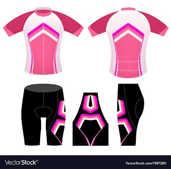 Sports cycling woman clothing vector image
