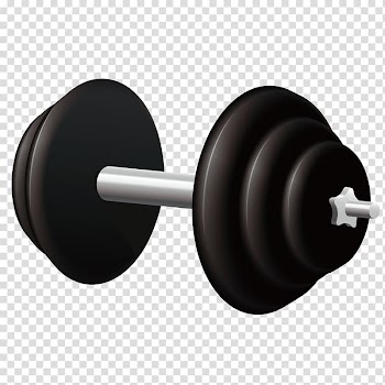 Sports equipment, Black barbell transparent background PNG clipart