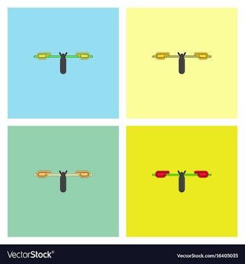 Sports equipment decorative icon set vector image