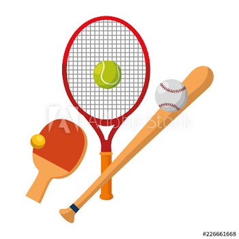 sports equipment set icons