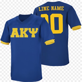 Sports Fan Jersey Alpha Kappa PSI Collapsible Beverage Insulator T-shirt Logo Blue -  