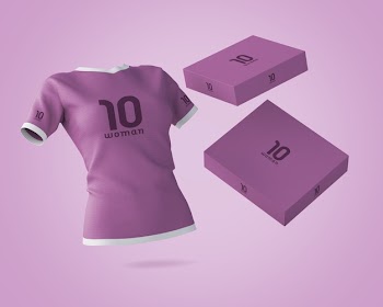 Sports shirt mockup with brand logo Free Psd