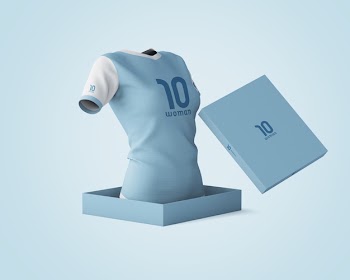 Sports shirt mockup with brand logo Free Psd