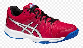Sports shoes Asics Unisex Kids’ Gel-Upcourt Junior Gs Volleyball Shoes Gel-Upcourt GS - Blue Red Tennis Shoes for Women 