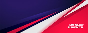 Sports style background banner design in red and purple colors Free Vector
