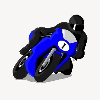 Sportsbike racer clipart, illustration vector. | Free Vector - rawpixel