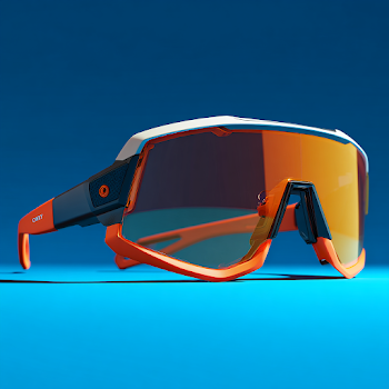 Sporty Cycling Sunglasses with Streamlined Design