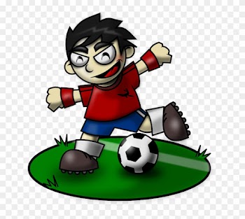 Sporty Soccer Kid Mascot - Drawing