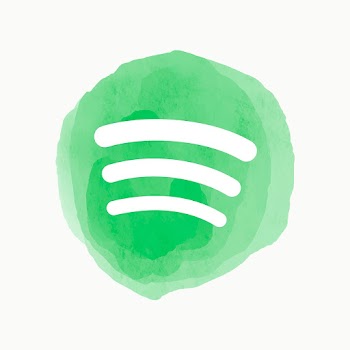 Spotify app icon vector with a watercolor… | Free stock illustration | High Resolution graphic