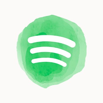 Spotify app icon with a watercolor graphic… | Free stock illustration | High Resolution graphic