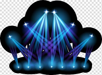 Spotlight , Stage lighting Special, Blue stage lights transparent background PNG clipart