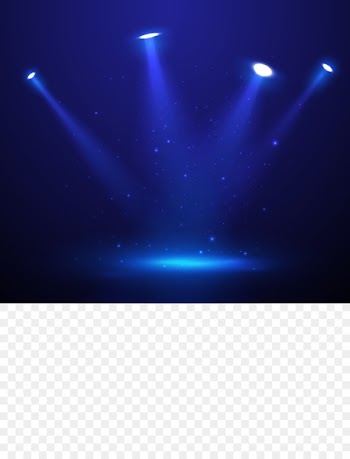 Spotlight Stage - Vector fantasy blue stage lighting 
