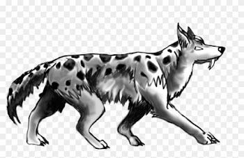 Spotted Wolf Pose By Reneeyv - Black And White Spotted Wolf