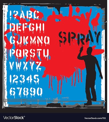 Spray font vector image