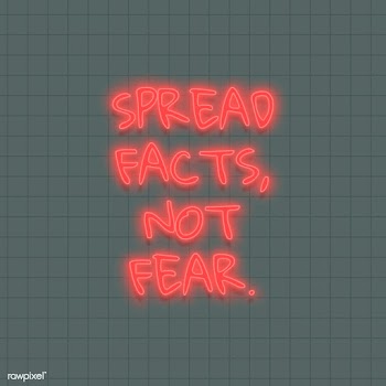 Spread facts, not fear neon sign  | Free  illustration - 2307482