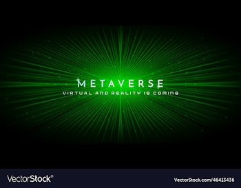spreading metaverse glowing lights background