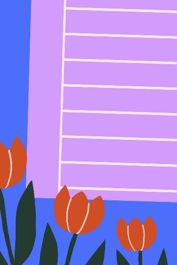 Spring background, tulip flower border | Free PSD - rawpixel