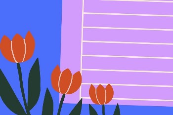 Spring background, tulip flower border | Free PSD - rawpixel