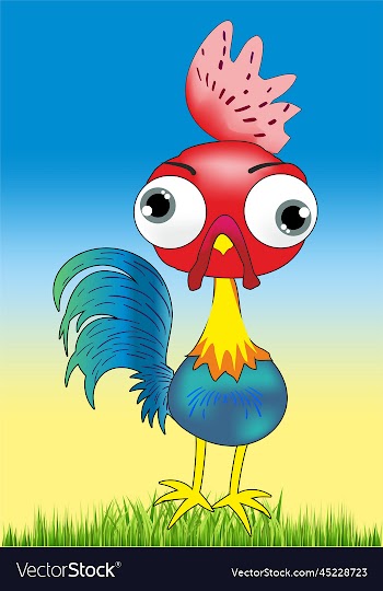 spring colored rooster
