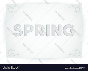 Spring embossed inscription vector image