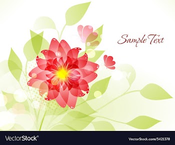 Spring floral background vector image