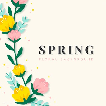 Spring floral border illustration | Free stock vector - 562904