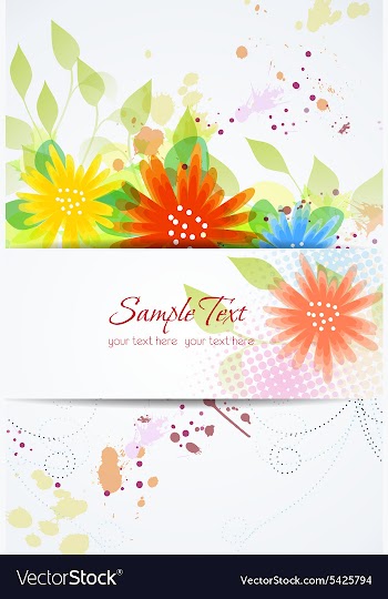Spring floral frame vector image