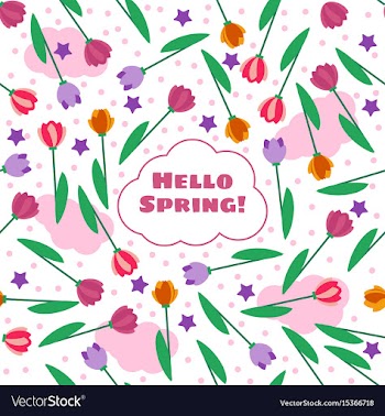 Spring floral seamless pattern vector image