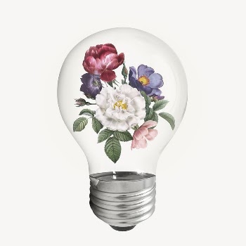 Spring flower light bulb, vintage | Free PSD - rawpixel