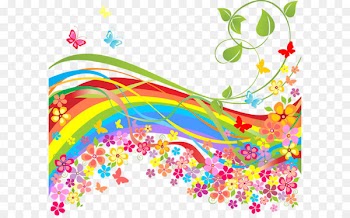 Spring Flower Stock illustration - rainbow 