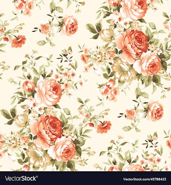 spring flower with orange color and green leaves