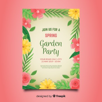 Spring garden party flyer