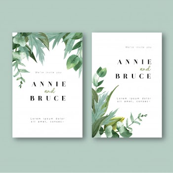 Spring invitation card with floral maple and leaves. freshness botanical,thanks card, mother’s day flower Free Vector