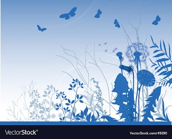Spring meadows background vector image