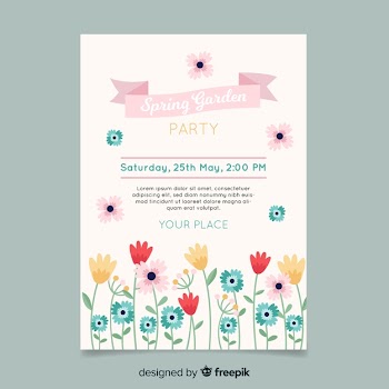 Spring party poster template
