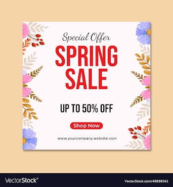 spring sale post design template