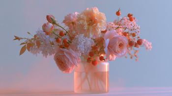 Spring Serenity: Japanese Floral Bouquet