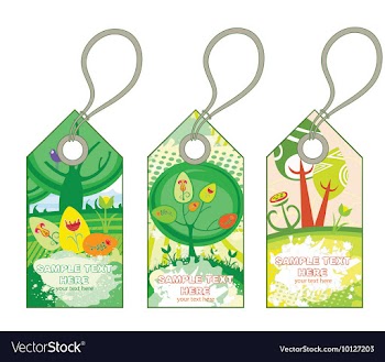 Spring shopping tags vector image