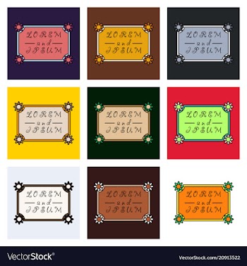 Spring sign of labels signs and borders vector image